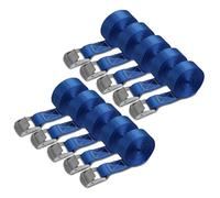 BB Sport Cinghie di Fissaggio Tensione Blu 250 kg 10 pezzi 2,5cm x 4m