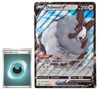 BB-Toy-Trades PKM - Cartolina da collezione XXL Black Star Dubwool V SWSH049 - inglese - Fullart Holo Mega Jumbo Oversize carta singola con custodia BB-Toy-Trades (Dubwool V)