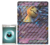 BB-Toy-Trades TCG PKM - Cartolina da collezione XXL Black Star Mimigma ex SVP004 - Tedesca - Fullart Holo Mega Jumbo Oversize carta singola con custodia BB-Toy-Trades (Mimigma ex)