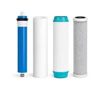 Bbagua Membrana 50 GPD con Kit 3 Cartucce per Osmosi Inversa Standard - Sedimenti, Carbone GAC e Carbone Block - per Impianti Non Compatti
