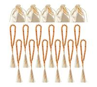 Bbajszx 1 Set Braccialetti con perline legno naturale Braccialetti sacri buddisti Texture liscia per la consapevolezza dello yoga e la Catena perline religiose