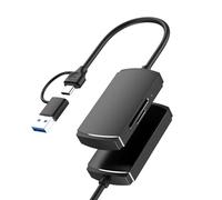 Bbajszx Accessorio per scheda USB 3.2 a due slot in alluminio La connessione tipo C consente la lettura e scrittura simultanea memoria e schede piccole dimensioni Velocità trasferimento veloce, Black