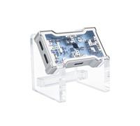 Bbajszx Adattatore da Tavolo con Supporto, Base espansione in Alluminio con 2 connessioni Tipo C, Accesso USB-a, Stile Superiore Trasparente per Aree Lavoro Hub aggancio Tipo C Supporto da Due