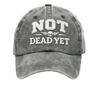 Bbajszx Berretto da Baseball alla con Chiusura Posteriore Regolabile Ricamato Non Ancora Morto Dettagli Copricapo Casual in Cotone Berretto da Baseball con Lettere Ricamate alla