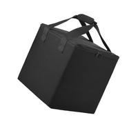 Bbajszx Borsa portadischi con Cerniera per Album da 12 Pollici, Organizer Verticale per Dischi con Maniglie Imbottite, Borsa Pieghevole Nera per scaffali casa