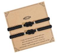 Bbajszx Bracciale ' amicizia intrecciato Romantics, misura regolabile, accessorio da portare a mano, regalo per o bracciale coordinato per matrimoni