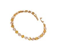 Bbajszx Bracciale tennis con zirconi multicolori a forma quadrata multicolore, lunghezza regolabile, accessorio da polso streetwear alla, bracciale a catena da tennis con disegni geometrici unisex