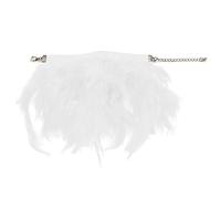 Bbajszx Braccialetti schiaffo con piume Elegante polsino piume, manica da polso, decorazione per giochi, feste, costume Halloween, cosplay, braccialetti schiaffo per donne, gioielli fatti a mano,