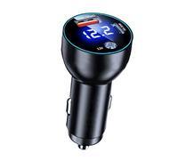Bbajszx Caricabatterie per Auto universali per Veicoli Uscita USB 100W PD30W per Suono della Luce della Ventola e Altri caricatori per Auto in Alluminio