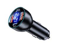 Bbajszx Caricabatterie per Auto universali per Veicoli Uscita USB 100W PD30W per Suono della Luce della Ventola e Altri caricatori per Auto in Alluminio