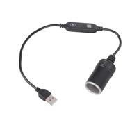Bbajszx Caricatore Portatile da USB a Presa per Veicolo Lunghezza 40 cm Supporta Uscita 5V9V12V Maschio a 12V Presa accendisigari per Auto Cavo per Collegamento accendisigari per Auto