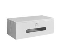 Bbajszx Elegante Supporto per dispositivi con Coperchio in Legno per disordinare l ' Area Lavoro e la Scatola in Acciaio per la Pianificazione dei Cavi delle Decorazioni per la casa