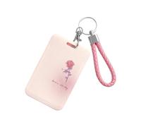Bbajszx Protezione per custode della carta resistente, A rose | Organizzatori porta carte flessibili in plastica per organizzare le credenziali del campus, buoni pasto e pass