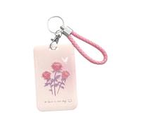 Bbajszx Protezione per custode della carta resistente, Three roses | Organizzatori porta carte flessibili in plastica per organizzare le credenziali del campus, buoni pasto e pass