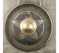 BBAUER gong tibetano tibetano percussion batteria 30-50 cm Include tono di gong brillante e corda per la meditazione e lo yoga della terapia del suono(Color:30cm,Size:)