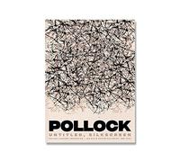 BBAUER Jackson Pollock Poster Tela Arte della parete Pittura astratta Jackson Pollock Stampe Jackson Pollock Immagini per la decorazione domestica moderna 50x70 cmx1 Senza cornice