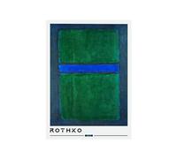 BBAUER Mark Rothko Poster Pittura su tela blu e verde Mark Rothko Arte della parete Mark Rothko Stampe per soggiorno moderno Decorazioni per la casa Immagine 50x70 cm Senza cornice