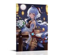 BBAUER Stampa artistica da parete su tela, motivo: Genshin Impact, poster decorativo da parete a tema anime, stampa moderna, per camera da letto, 30 x 45 cm