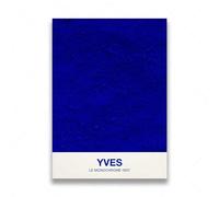 BBAUER Yves Klein Poster blu Yves Klein Bleu Dipinto su tela Monocromatico Mostra Arte della parete Yves Klein Stampe per decorazioni per la casa Immagini 50x70 cm Senza cornice