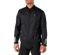 BBB Baseshield, Giacca da Ciclismo Antivento e Idrorepellente-Cerniera a Tutta Lunghezza e Pinza Elastica Unisex-Adulto, Nero, L