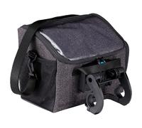 BBB Cycling BSB-139 FrontPack - Borsa da manubrio per bicicletta, telaio anteriore con tasca per telefono, GPS/mappa e tracolla regolabile, multifunzione, colore: grigio melange, taglia unica
