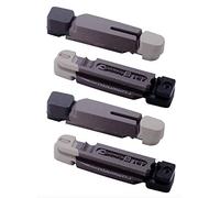 BBB Ciclismo BBS-27T Scarpe Freno Bici Unisex, Compatibili con Shimano, SRAM, Campagnolo, Cross Stop, TechStop, 2 Paia (4 Pezzi), Triplo Colore, Taglia Unica