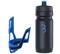 BBB Cycling - Borraccia per Bici DualCage Comptank - Combinazione Universale per Bicicletta - Borraccia Leggera e a Prova di perdite - 550 ml - Nero/Blu