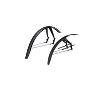 BBB Cycling DiscGuard Plus - Set parafanghi Anteriori e Posteriori per Strada, Ghiaia e MTB, a sgancio rapido e Freno a Disco, Compatibile con Ruote da 28/29" (Pneumatici da 40-60 mm), BFD-66S