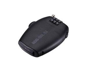 BBB Cycling Lucchetto a Cavo per Bicicletta Cyclelock Serratura a Combinazione, Codice Numerico a 3 Cifre, Catena di Sicurezza d'Acciaio, Antifurto MiniCase BBL-53 1,6 mm x 670 mm