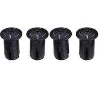 BBB Cycling - Tappi terminali per manubrio, ScrewOn in alluminio, robusta struttura in alluminio con superficie riflettente, tappi per manubrio riutilizzabili, accessori per bicicletta - nero -