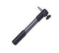 BBB Cycling Minipump WindRush S Aria per Bicicletta, Mini Pompa a Mano con DualHead 3.0, per Presta Dunlop e Schrader, BMP-55, Colore: Grigio Unisex Adulto, 250 mm