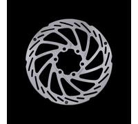 BBB Disco del freno per bicicletta con 6 bulloni in acciaio inox con indicatore di usura per bici da strada, mountain bike, mountain bike, 140 mm, PowerStop BBS-111, argento