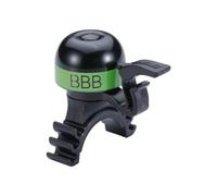 BBB Minifit Bbb-16, Ciclismo, Mini Campanello per Manubrio Strada, Mountain Bike e Bici da Corsa, Adulti BBB-16-Mini, Nero/Verde, Taglia Unica