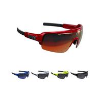 BBB Occhiali Sportivi Unisex Commander, Rosso Lucido, Taglia Unica