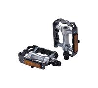 BBB Pedali classici piatti per bicicletta, 9/16", in alluminio CrMo, cuscinetti resistenti, antiscivolo, per bici da urbano ClassicRide BPD-17