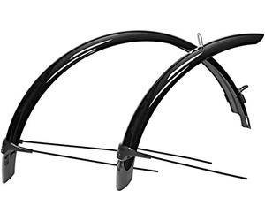 BBB - Set parafango per bicicletta CityGuard anteriore e posteriore, per MTB Urban Kids Road Ebike, parafango da 22", colore: nero