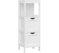 BBC42WT Cassettiera ad Angolo Comodino Medicine Armadietto Scaffale per Bagno in