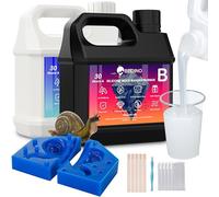 BBDINO Kit per la produzione di stampi in silicone, silicone liquido 30 A 2000 g, auto-degassaggio e silicone al platino per la fabbricazione di stampi, miscela 1A : 1B, ideale per lo stampaggio di