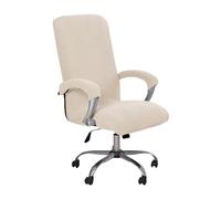 BBDIYCD Coprisedia da Ufficio, Coprisedia Elasticizzato per Sedia da Ufficio con Schienale Alto e copribraccioli, Fodere per Sedia Lavabili per Protezioni universali per sedie girevoli,Beige,L
