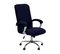 BBDIYCD Coprisedia da Ufficio, Coprisedia Elasticizzato per Sedia da Ufficio con Schienale Alto e copribraccioli, Fodere per Sedia Lavabili per Protezioni universali per sedie girevoli,Navy Blue,XL