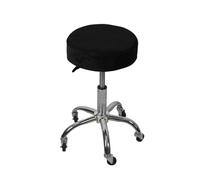 BBDIYCD Coprisgabelli Rotondi da 32-38 cm, Coprisgabelli da Bar Rotondi Rimovibili, Coprisedili per sgabelli da Bar Rotondi Antiscivolo, Coprisedili per sedie, Coprisedili universali per sedie,Black
