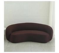 BBEQRVV Copridivano Curvo Semicircolare Elasticizzato, Copridivano Antiscivolo A Forma di Nuvola, Copridivano in Jacquard for Divano Componibile Curvo(Brown)