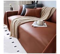 BBEQRVV Copridivano Impermeabili in Pelle PU, Copridivano Vintage in Ecopelle for Cani Gatti, Fodera for Divano Antiscivolo, Protezione for Mobili for Animali Domestici(Brown,180x200cm/71x79in)