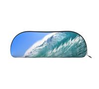 BBEXJIGY Big Ocean Wave HD Print elegante mini custodia per matite per sopracciglia e piccoli oggetti essenziali, Argento, Taglia unica