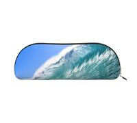 BBEXJIGY Big Ocean Wave HD Print elegante mini custodia per matite per sopracciglia e piccoli oggetti essenziali, Oro, Taglia unica