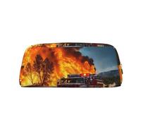 BBEXJIGY Borsa multiuso con stampa fiamme vigili del fuoco, borsa per trucco da viaggio o da ufficio per piccoli oggetti, oro, taglia unica