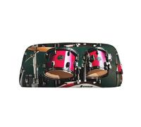 BBEXJIGY Borsa per trucchi con stampa di tamburo jazz versatile borsa da viaggio ufficio piccoli oggetti borsa organizer, Oro, Taglia unica