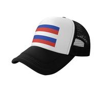 BBEXJIGY Cappellino da baseball con stampa con bandiera russa, cappelli da camionista per uomini e donne, rete, sport all'aria aperta, viaggi, casual, nero, One Size-M