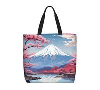 BBEXJIGY Japan Mount Fuji Landscape Print - Borsa tote portatile da donna, grande, per spiaggia, viaggi, palestra | Borsa estiva