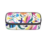 BBEXJIGY Mexican Otomi Animals Print - Borsa organizer per cosmetici di grande capacità: progettata per matite per sopracciglia, nero, Taglia unica